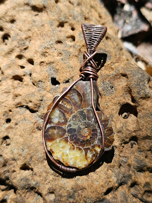 Copper Ammolite Pendant
