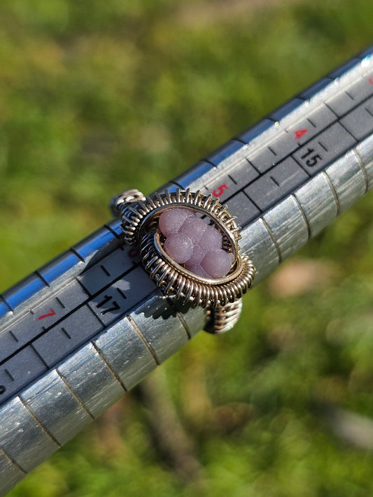 Size 5.5 Sterling Silver Grape Agate Ring